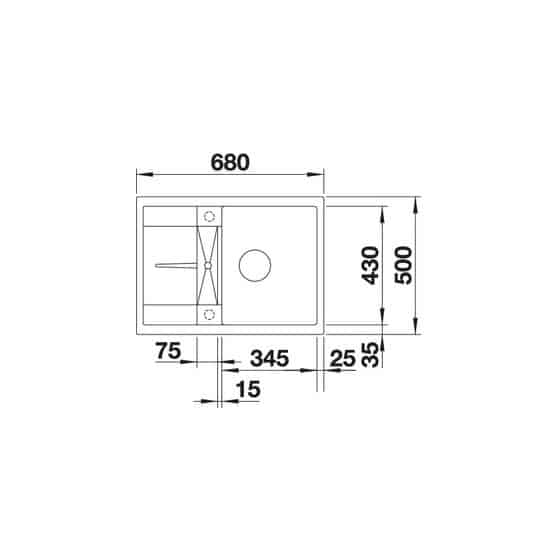 Blanco Metra 45S Compact Silgranit Blanco Metra 45S Compact Silgranit