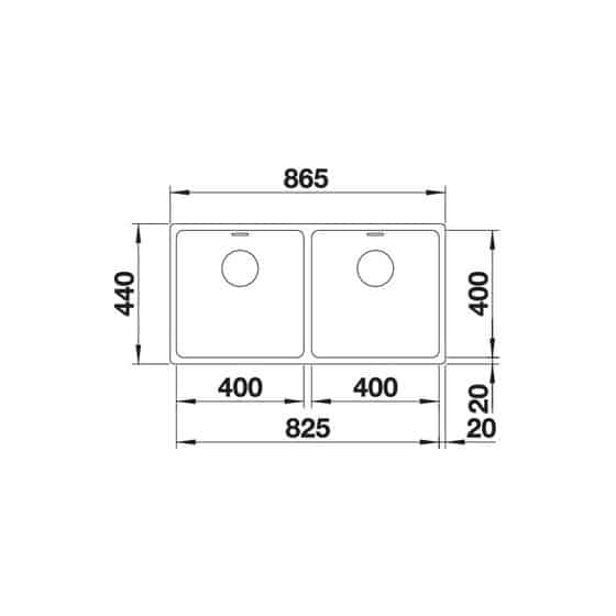 Blanco Andano 400/400-IF Inox InFino