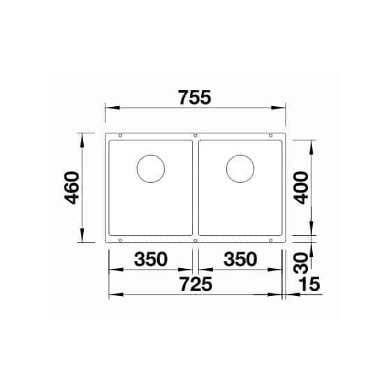 Blanco Subline 350/350-U Silgranit Blanco Subline 350/350-U Silgranit