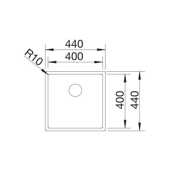 Blanco Claron 400-U Inox InFino