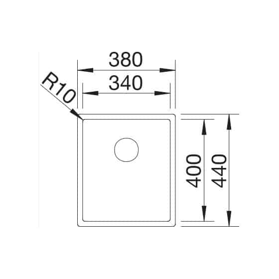 Blanco Claron 340-U Inox InFino