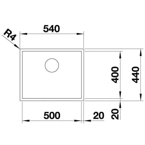 Blanco Zerox 500-U Dark Steel InFino