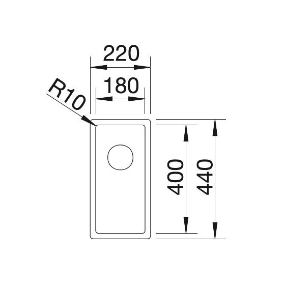 Blanco Claron 180-IF Inox InFino