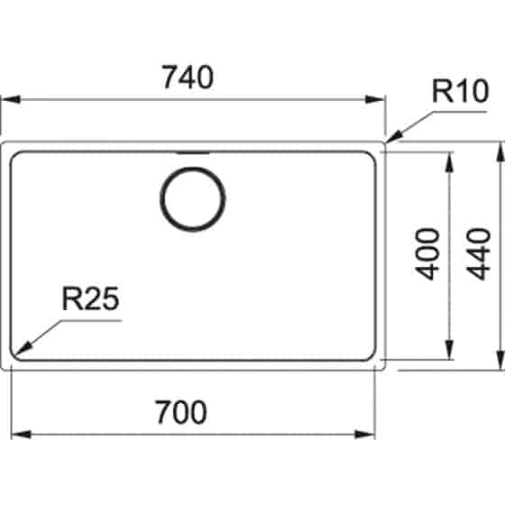 PACK Franke Mythos MYX110-70 + Mitigeur