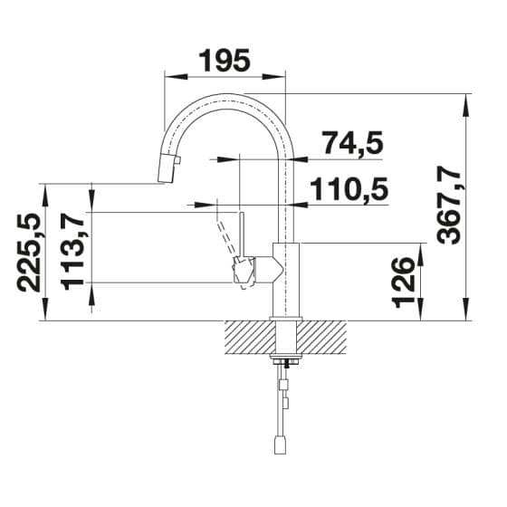 Blanco Candor-S Inox brosse