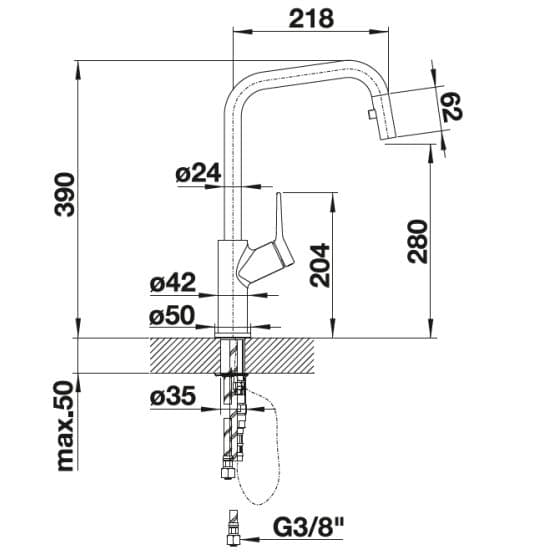 Blanco Jurena-S à douchette Chrome