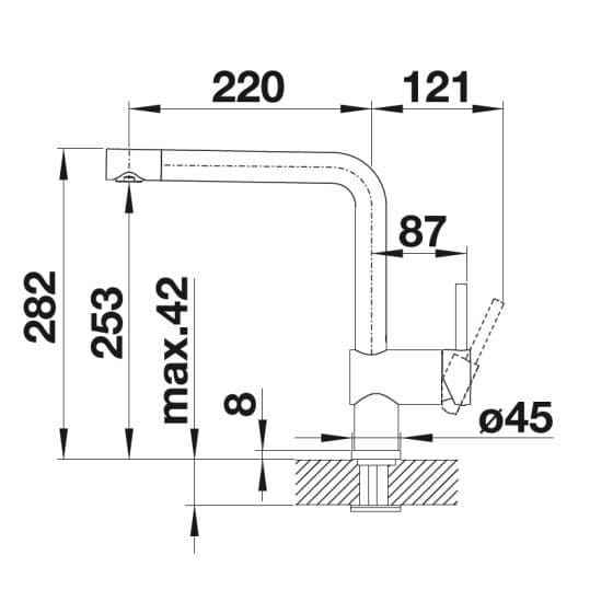Blanco Linus Satin Gold PVD