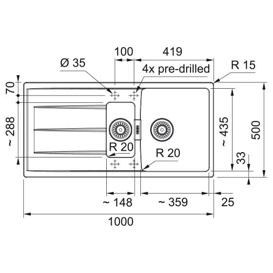 Franke Centro Fragranit+ CNG651 Franke Centro Fragranit+ CNG651