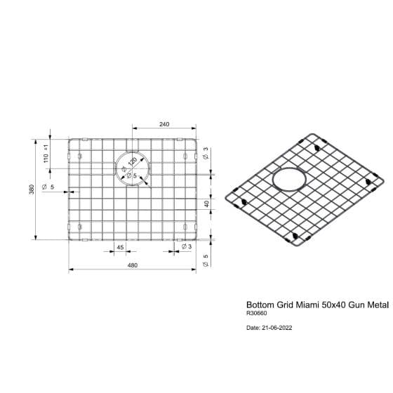 Reginox Colander gun metal AEPANCOL6088M Reginox Colander gun metal AEPANCOL6088M