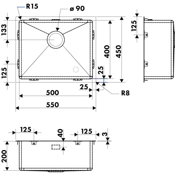 Luisina Trio EVSP00010 Inox PVD Or