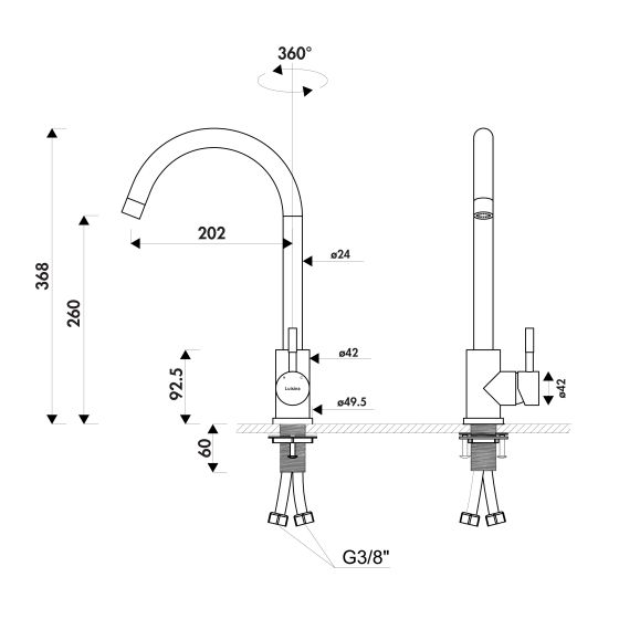 Luisina RC046 079 Noir Mat Luisina RC046 079 Noir Mat