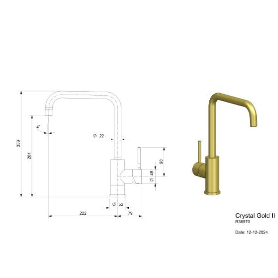 Reginox Crystal Gold II R38970 Reginox Crystal Gold II R38970