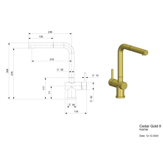 Reginox Cedar Gold II R38796 Reginox Cedar Gold II R38796