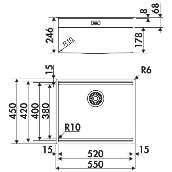 Luisina Legato+ EV521 Inox PVD Or